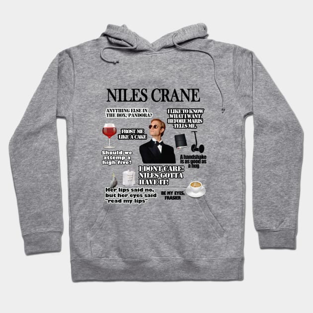 niles crane Hoodie by aluap1006